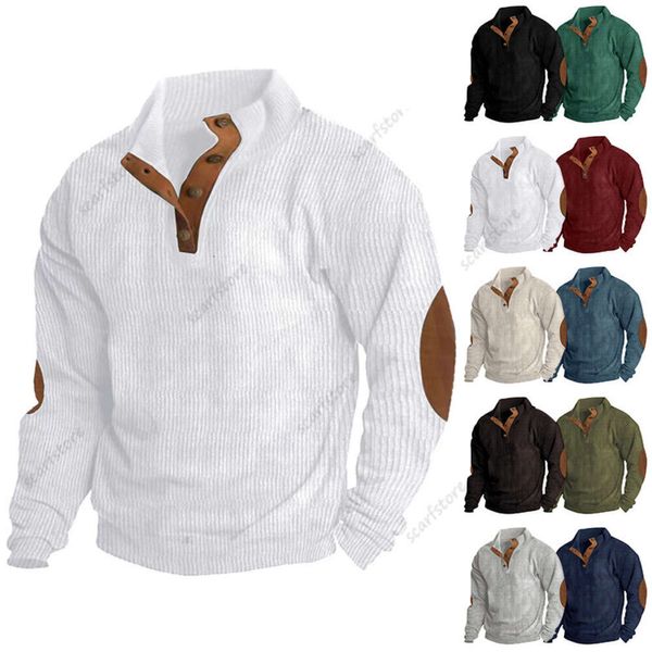 Heißer Verkauf Herbst und Winter neue Herren Outdoor-Jacke Cord lässig Stehkragen langärmeligen Pullover