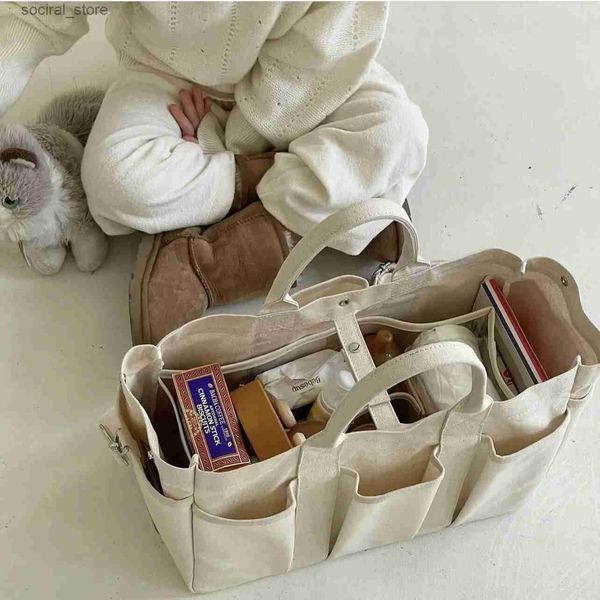 Wickeltaschen, große Umstandstasche für Babywindeln, koreanische gesteppte Mama-Tasche, Windelpackungen, Toilettenartikel, Arbeit, Gepäcktasche, Mutter-Reisetasche, L240305