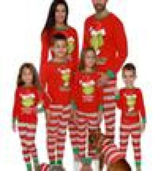 Outono inverno família combinando roupas pijamas terno natal pijama traje roupa família olhar mãe e filha roupas y200716465894