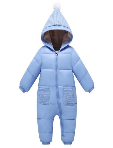 Tute Abbigliamento invernale per bambini Pagliaccetti con cappuccio per ragazze dei ragazzi 3 6 12 18 24 mesi Bambino caldo pagliaccetto spesso nato indossare tuta infantile3107481