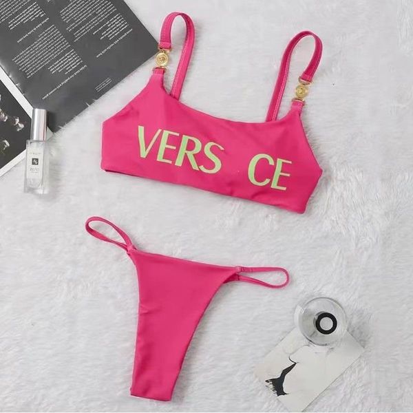 Bikinis Damen-Bikini-Sets, Badebekleidung, sexy Designer-Badeanzug-Bikini, Tanga-Badehose, Dreipunkt-Bikini, zweiteilig, hochwertige Badebekleidung, rückenfreier Badeanzug