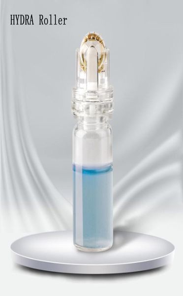 HydraRoller Derma Roller Skin Microneedling 64 perni in titanio Applicatore di essenza di siero8094270