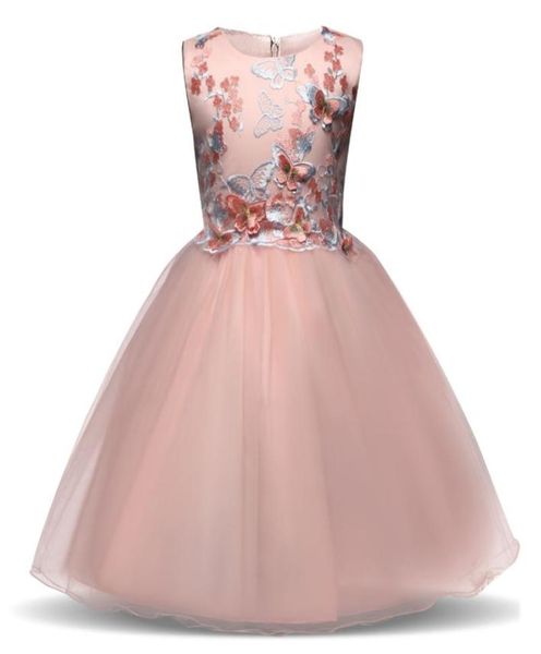 Розничная продажа, детское новое стильное платье с цветочным узором для девочек, летнее праздничное платье для маленьких девочек на свадьбу, красивое платье принцессы для девочек2073732