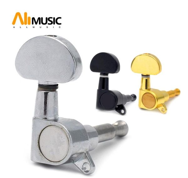 6pcslots cromo preto ouro estilo grover guitarra cordas tuning pegs chaves sintonizadores cabeças de máquina para guitarra elétrica acústica 6386485