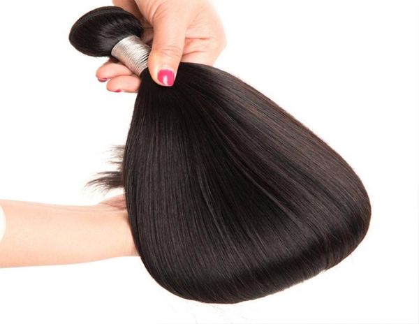 Целые 9А малазийские прямые девственные волосы для наращивания 3, 4, 5, 10 шт. Лот, настоящие необработанные пучки человеческих волос Remy, вырезанные из одного донора3185890