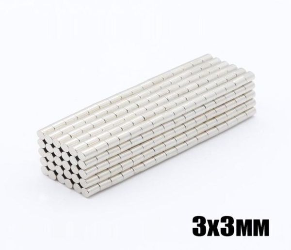 100pcs N35 Yuvarlak Mıknatıslar 3x3mm Neodymiyum Kalıcı Ndfeb Güçlü Güçlü Magnicy Mini Magnet9743027