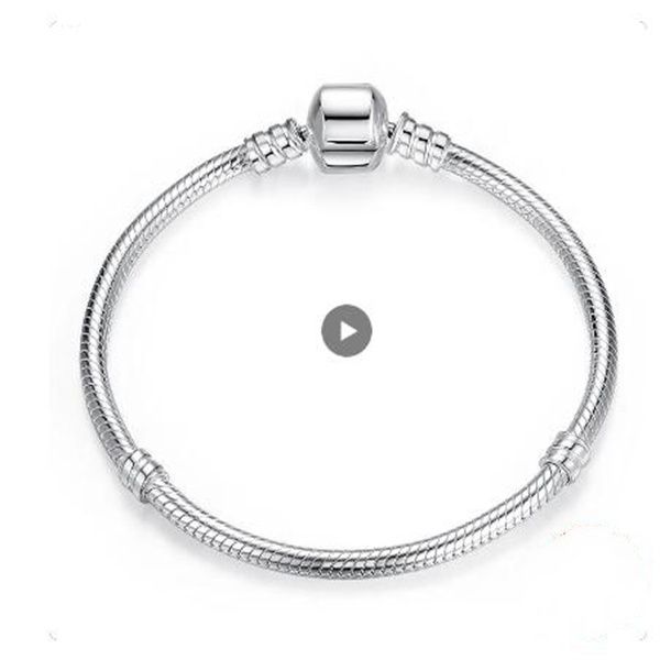 Schlangenkettenarmband, silberne Magnetschnalle, vielseitiges DIY-Perlenarmband, einfache Kette