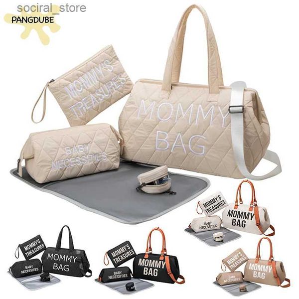 Borse per pannolini PANGDUBE 5 pezzi / set Borsa per mamma Borsa per mummia Borsa per pannolini per neonati Borsa per pannolini impermeabile di grande capacità per borsa per passeggino per mamma MaternitàL240305