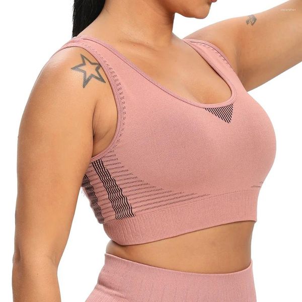 Roupa de ioga, coletes sem costura sexy ladys esportes tampas apertadas ginásio feminino para croft top fitness sportswear