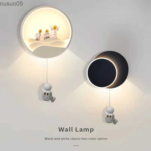 Wandlampe Kinderzimmer Wandlampe kreative Wohnzimmer Hintergrundlampe Treppe Korridor Lampe LED Astronaut Mond Lampe Schlafzimmer Nachttischlampe