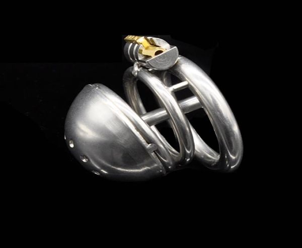 Mais recente design de aço inoxidável pequeno dispositivo adulto galo gaiola com curva galo anel uretral cateter bdsm brinquedos sexuais belt6976502