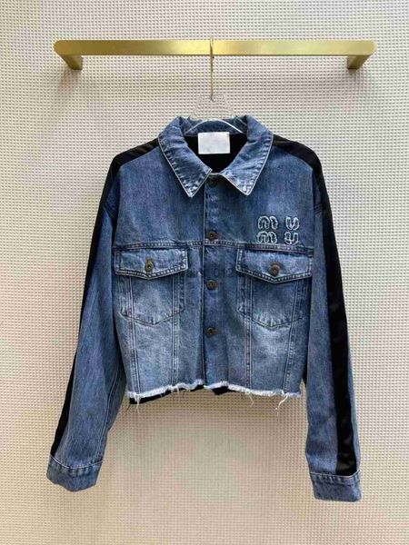 Damenjacken Designerjacken High Street Short Jean Coat Modejacken Puff Slim Denim Jacke 240305