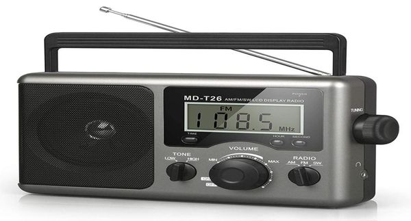 Radio Radio a onde corteTransistor AM FM con ricezioneImpostazione dell'oraGrande altoparlanteJack per auricolari per regaloSambucoCasa5109375