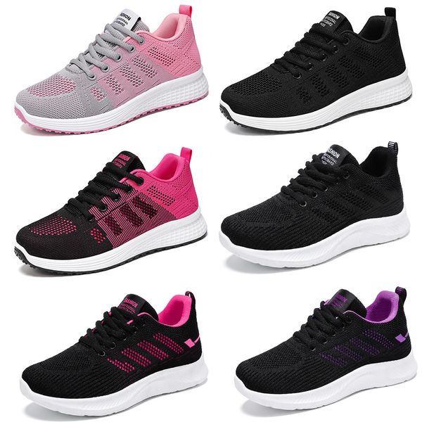 Gai feminino casual sola macia sapatos esportivos respirável único sapato de malha tênis de corrida feminino 43 xj