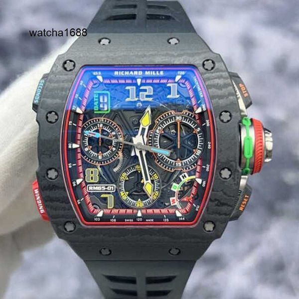 Özel İzle Sıcak Bilek Saatleri RM Holluwatch RM65-01 18K Gül Altın Malzemeden Yapılan Orijinal Kılıf ve daha sonra NTPT RM6501 olarak değiştirildi