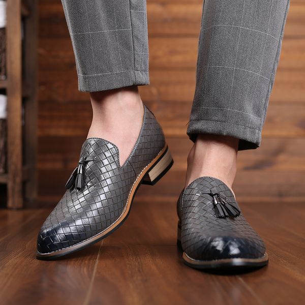 Новые мужские повседневные туфли-бобы, большие размеры, обувь для ленивых, туфли на одну ногу, туфли на одной ноге, модная мужская обувь с кисточками, размеры 1-2-3