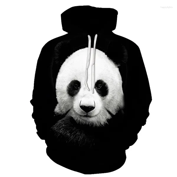 Erkek Hoodies Panda 3d Baskı Büyük Boyu Erkek Hayvan Günlük Uzun Kollu Gevşek Sweatshirtler Kadın Harajuku Street Giyim Külotu