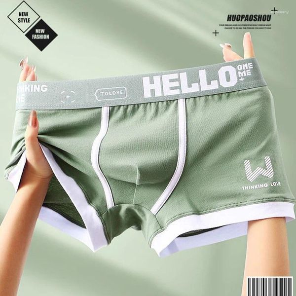 Cuecas masculinas calcinha de algodão boxer shorts homem roupa interior dos homens boxers respirável u convexo masculino sexy plus size cuecas calzoncillos