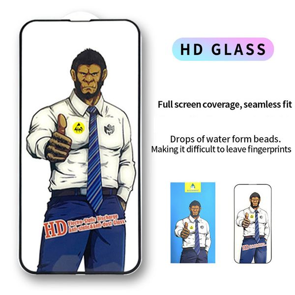 Für iPhone 15 Pro Max 14 Plus Gehärtetes Glas Vollständige Abdeckung HD Displayschutzfolie Anti-Burst-Schutzfolien Für 14 Promax 13 Mini 12 11 XS MAX XR