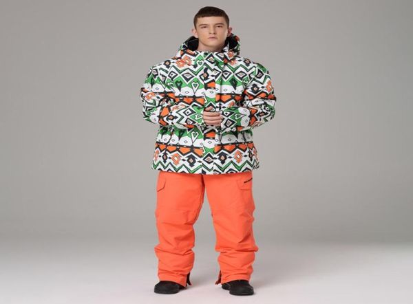 Tuta da sci da uomo Abbigliamento antivento impermeabile Giacca e pantaloni da sci Set da neve Marche invernali Tute da sci e snowboard per uomo8881774