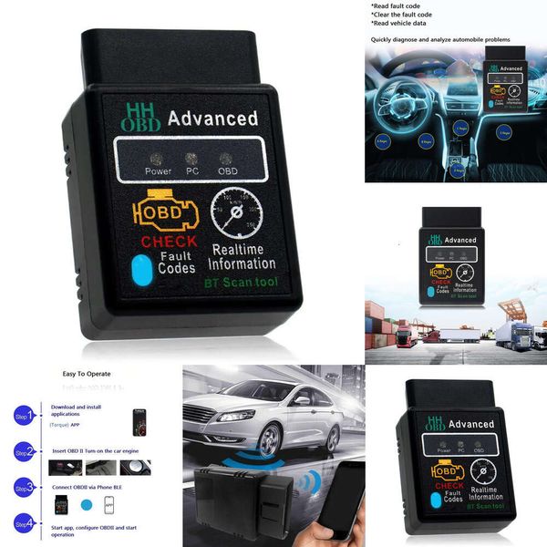 Nuovo lettore scanner per auto Bluetooth compatibile con dispositivo diagnostico 5.1 Obd2 Elm327 V1.5 in K5w4