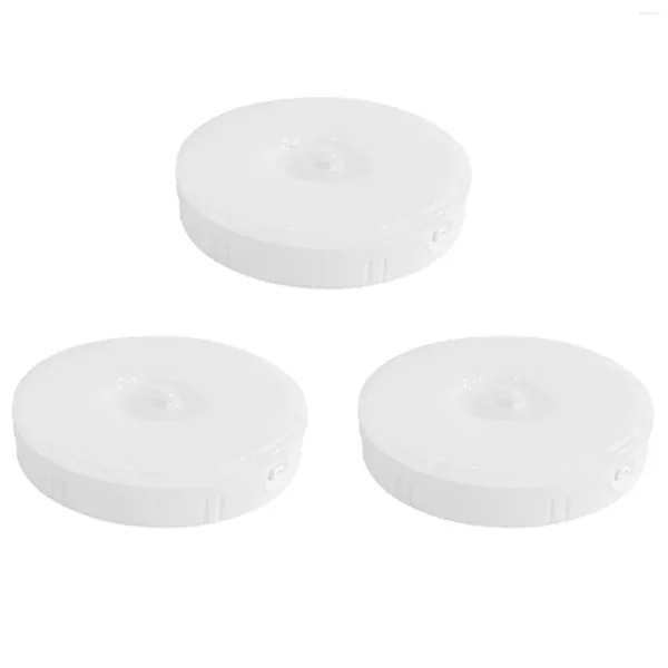 Luzes noturnas 3X PIR Sensor de movimento LED luz USB recarregável lâmpada regulável para armário sem fio - branco