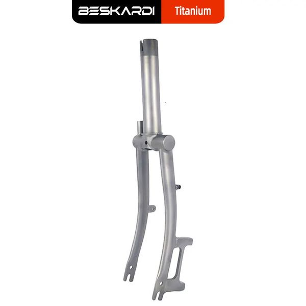 Forcella anteriore per bici pieghevole Brompton Telaio per bicicletta da 16 pollici Larghezza di serraggio 74 mm 285 g Ultraleggero 240228