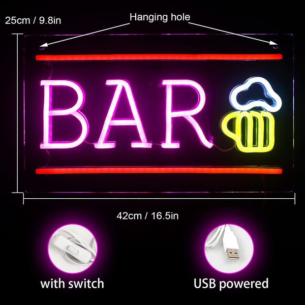 Luce notturna 3D - Insegna luminosa a LED con incisione 3D Luci per insegne Lampada a forma di lettera Luce al neon a LED per tabellone