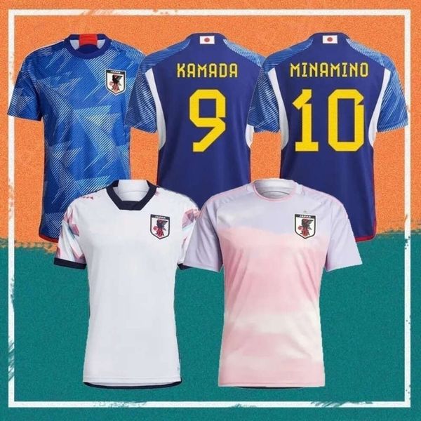 Japan 2023 22 Home Away Soccer Trikot 10 Takumi Minamino 3 Shogo Tanihi 19 Hiroki Sakai 11 Takefusa Kubo 24 Yuki Soma 2 Miki Yamane 21 Ayase Ueda Nationalmannschaft