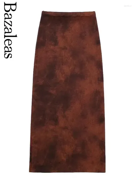 Юбки, женская официальная оранжевая юбка миди Zbza с эластичной резинкой на талии, 2024 г. – Global Store