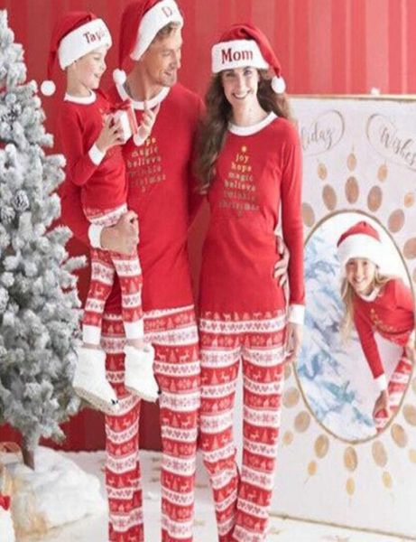 Neujahr Familie Weihnachten Pyjamas Passende Familie Outfit Vater Mutter Tochter Mädchen Junge Kleidung Sets Pyjamas Familienlook 2011286528619