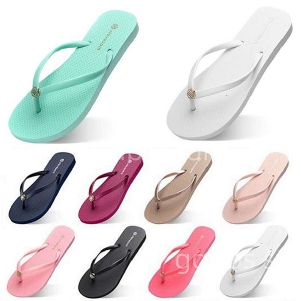 Moda Chinelos Flip Flops Sandálias de Praia Sapatos Tipo 71 Verão Schuhe Sport Sneaker Mulheres Verde Amarelo Laranja Marinha Bule Branco Rosa Marrom 35-38