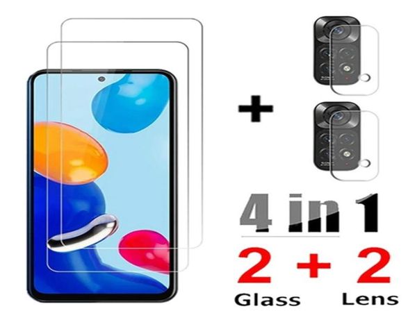 Vidro temperado 4 em 1 para Xiaomi Redmi Note 11 Protetor de tela global Película protetora de lente de câmera 11 11 Pro3047783