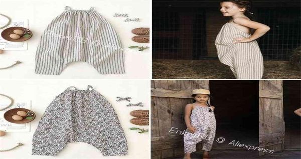 Soor Ploom Bambini Ragazze Estate Tuta senza maniche Vinatge Bambini di alta qualità Vestiti di marca Ragazza Moda Tuta 2106191112780