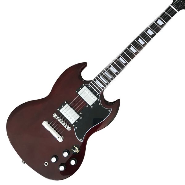 Özel Mağaza, Çin'de Yapıldı, SG400 Bordo Elektro Gitar, Chrome Aksesuarları, Pickguard, Ücretsiz Kargo