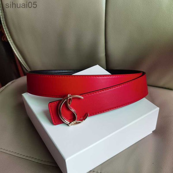 Cintos Red Bottom Designer Belt Homem Reversível Mulher Cintura Moda Fivela de Prata Largura 3.8cm Tamanho 100cm-125cm Cintos Atacado 240305