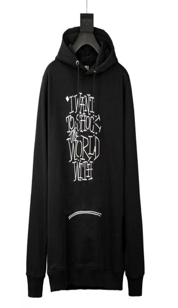 20er Jahre Schwarz-Weiß-Strickmode-Hoodie-Pullover „I want The World With Men And Women“-Kapuzenpullover im Streetwear-Jump-Stil T8820471