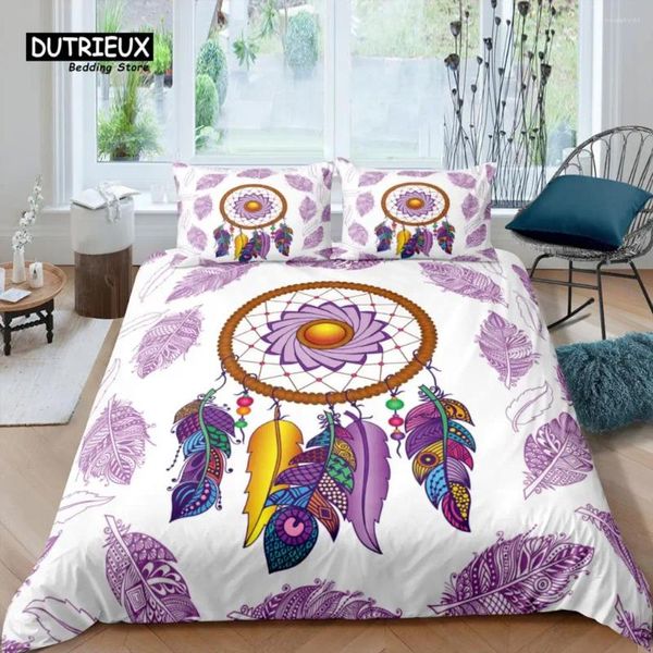 Conjuntos de cama Home Living Luxury 3D Dreamcatcher Set Confortável Capa de Edredão Crianças Rainha e Rei UE / EUA / AU / Reino Unido Tamanho