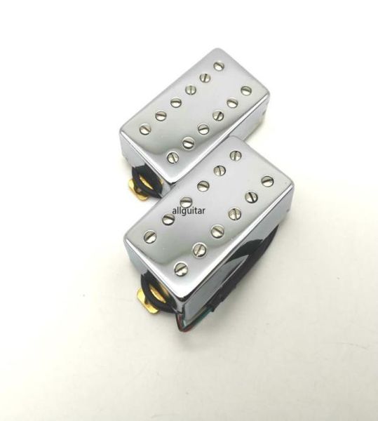 Captador de guitarra elétrica, capa cromada rara, parafuso de fileira dupla, humbucker 4c, captadores de guitarra 8494817