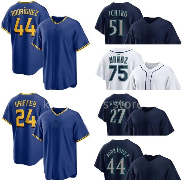 44 RODRIGUEZ Baseball JERSEYS Kingcaps Cool Base Jersey 27 WINKER 29 RALEIGH 68 KIRBY 36 GILBERT 11 MARTINEZ 3 CRAWFORD Sport beliebt DHgate Rabatt