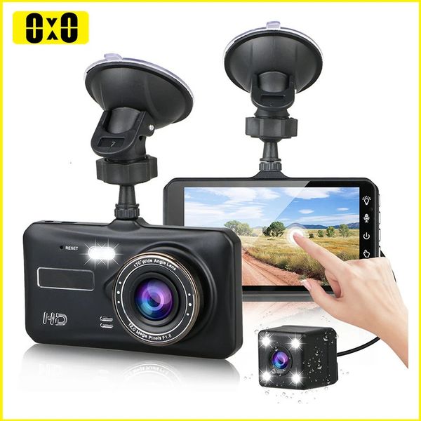 Dash Cam Telecamera anteriore e posteriore CAR DVR Videoregistratore per auto Veicolo Scatola nera FULL HD 1080P Registratore per visione notturna 240219