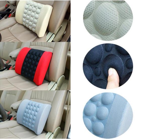 Novo carro elétrico suporte lombar de alta qualidade almofada do assento traseiro do carro auto massagem relaxamento apoio cintura travesseiro 9157862