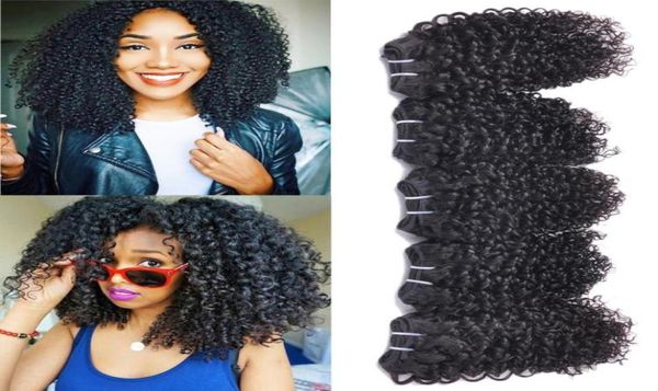 Verworrene lockige menschliche Haarwebart 5 Bundles Malaysische 100 unverarbeitete reine Nagelhaut ausgerichtetes Haar Remy Haar Afro Curl Bundles45651413059172