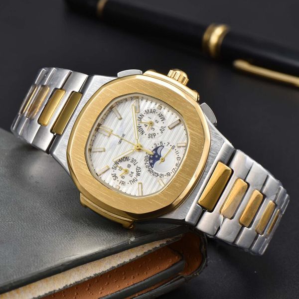 Top Designer Homens Senhora Relógios de Pulso Qualidade Movimento Quartz WristWatche Clássico 5740 Relógio de Pulso Data Automática Moda Cavalheiro Relógios Pulseira Montre de Luxe