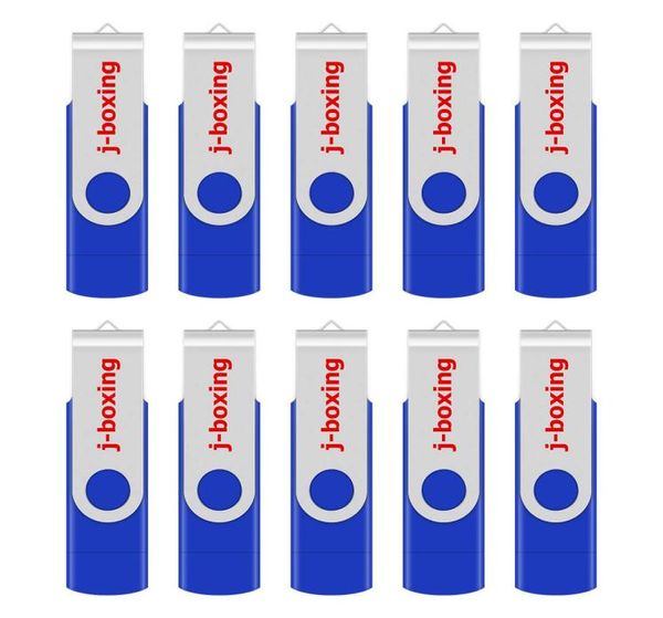 Azul 10 Pacote 32GB OTG USB 20 Flash Drive Dobrável Dual USB Memory Stick Thumb Pen Drive Armazenamento para Computador Android Smartphone Ta4206359