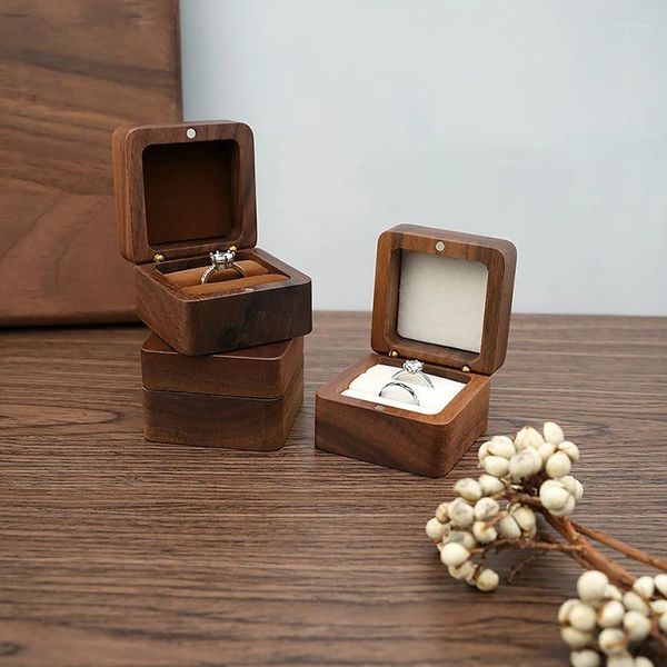 Sacchetti per gioielli Scatola in legno per fedi nuziali, orecchini, anelli, organizer, confezione regalo