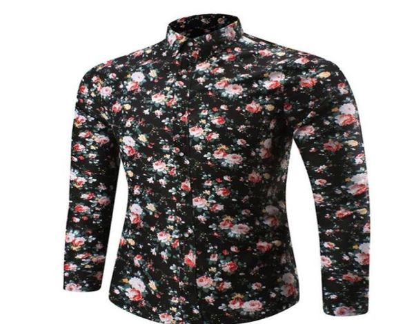 Casual t pássaro camisa masculina xadrez mangas compridas impresso camisas marca masculina casual vestido camisa masculina moda masculina fino ajuste sh5165698