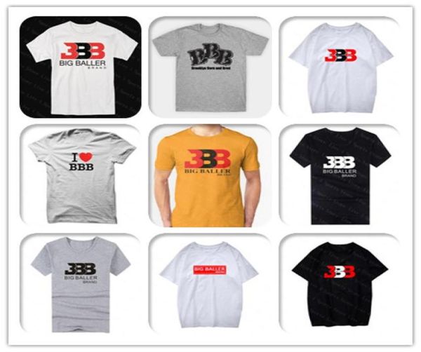 Mode Männer039s Weiß Schwarz Grau T-shirt Ball Basketball Volle Baumwolle Kurzarm Lose BBB Männliche t-shirt Tees Gedruckt Logos Si5758671