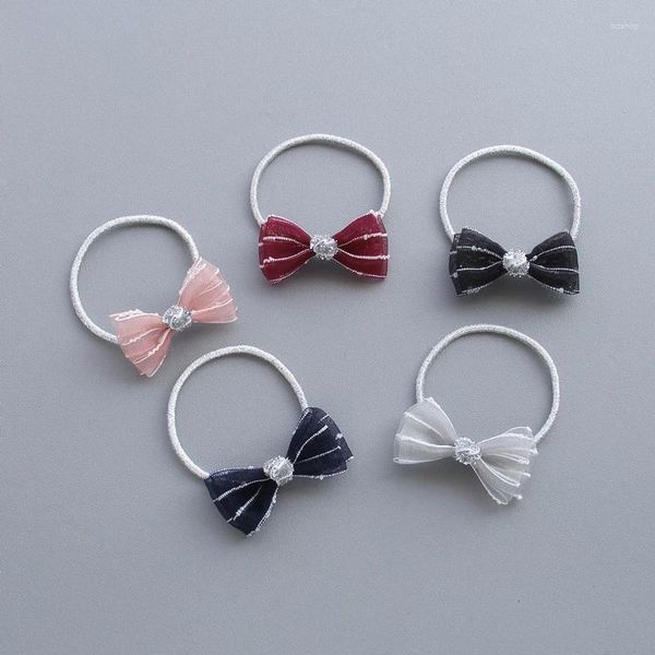 Saç Aksesuarları Kız Elastik Bantlar Çocuklar Yay Katı Şeridi Tiara Dot Scrunchy Mix Girls Ring Contail Rim Hediye