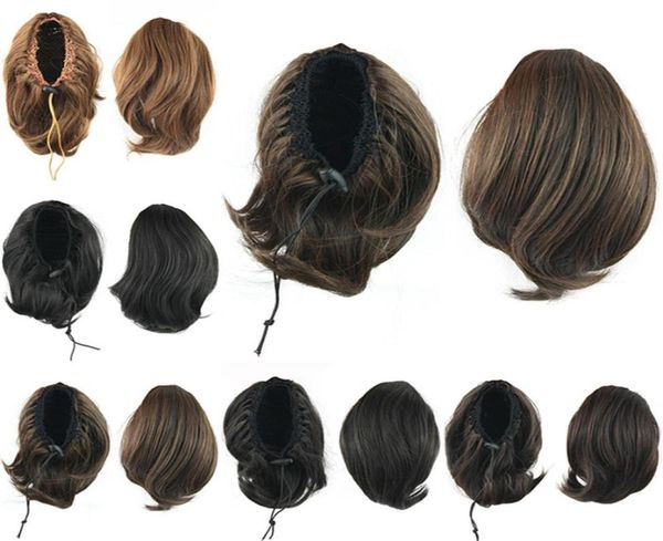 10 inç Çizme Sentetik Ponytail Büyük Kıvırcık At kuyruğu Simülasyonu İnsan Saç Uzatma Paketleri 4 Renk İsteğe Bağlı SP098N3761988